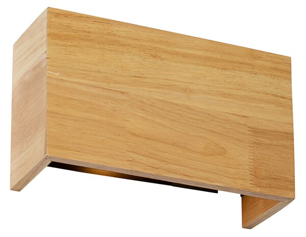 Lampada da parete smart in legno di quercia 24 cm con Wifi G9 - Otan