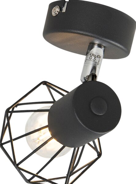 Faretto intelligente nero girevole e inclinabile con Wi-Fi P45 - Mosh