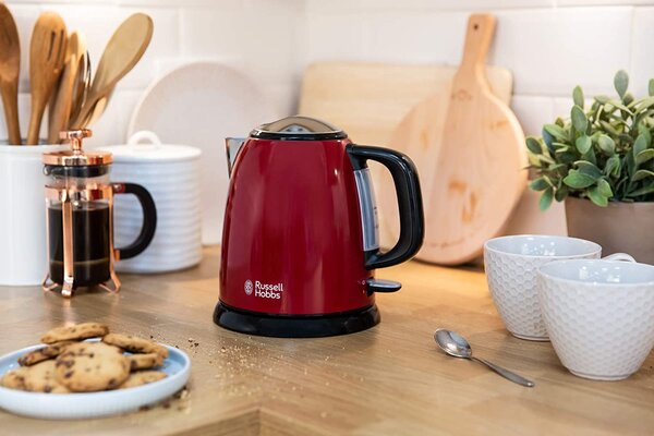 Russell Hobbs Bollitore Elettrico Capacit 1 Litro Potenza 2400 Watt Filtro Estraibile colore Rosso - 24992-70