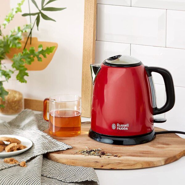 Russell Hobbs Bollitore Elettrico Capacit 1 Litro Potenza 2400 Watt Filtro Estraibile colore Rosso - 24992-70
