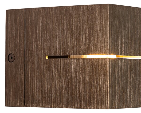 Set di 2 lampade da parete intelligenti bronzo scuro 9,7 cm con Wi-Fi G9 - Transfer Groove
