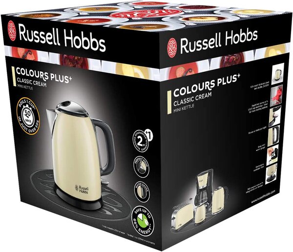 Russell Hobbs Bollitore Elettrico Capacit 1 Litro Potenza 2400 Watt Senza filo colore Crema - 24994-70