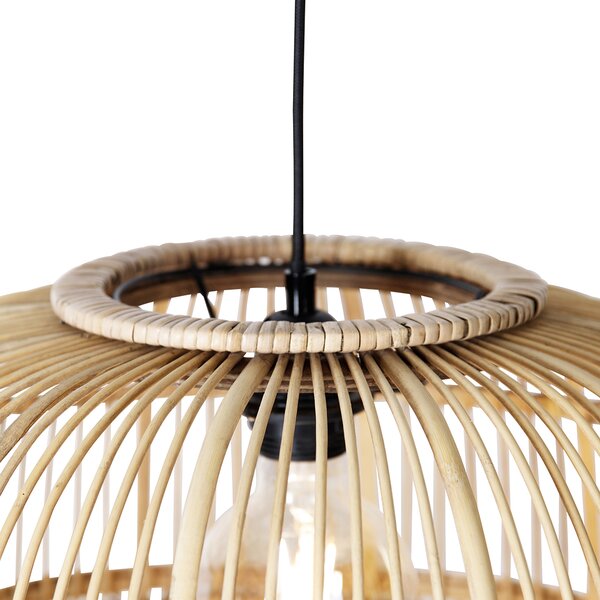 Lampada a sospensione in rattan intelligente 49 cm con WiFi G95 - Michelle