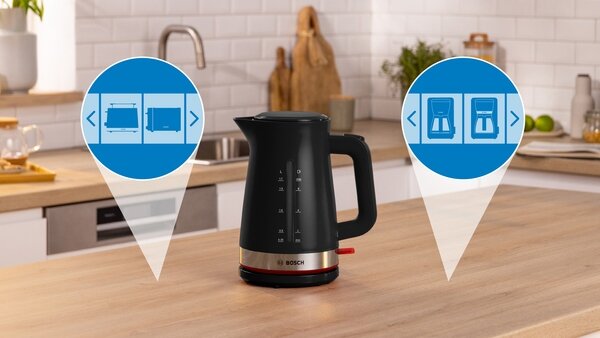 Bosch Bollitore elettrico Capacit 1,7 Litri Potenza 2400 Watt Spegnimento Automatico colore Nero - MyMoment TWK4M223