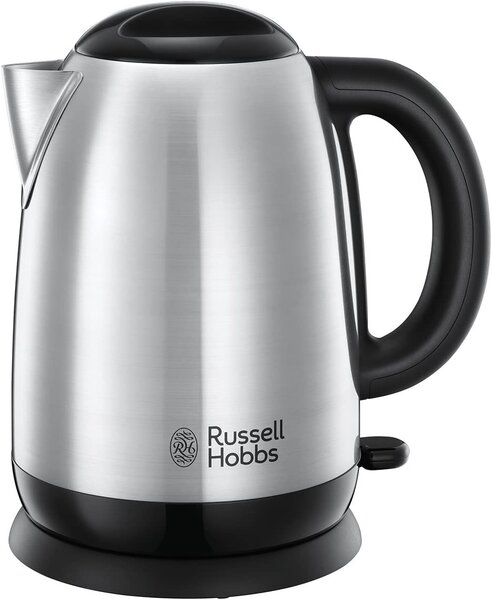 Russell Hobbs Bollitore elettrico Capacit 1,7 Litri Potenza 2400 Watt Base girevole a 360 colore Acciaio Inox - 23912-70 Adventure