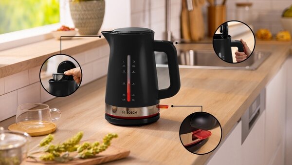 Bosch Bollitore elettrico Capacit 1,7 Litri Potenza 2400 Watt Spegnimento Automatico colore Nero - MyMoment TWK4M223