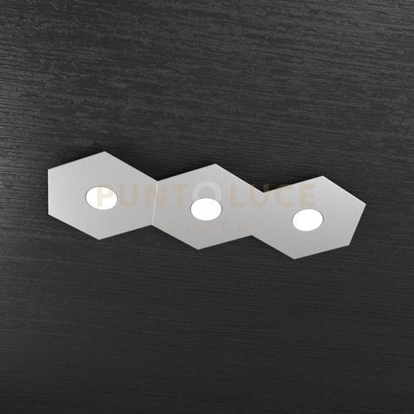 Hexagon applique-plafoniera 3 luci grigio 1142-3l-gr