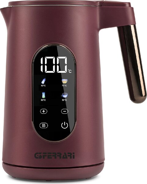 G3 Ferrari Bollitore Elettrico Capacit 1.7 Litri Potenza 2200 Watt Display Touch e Temperatura Regolabile colore Bordeaux - G10205