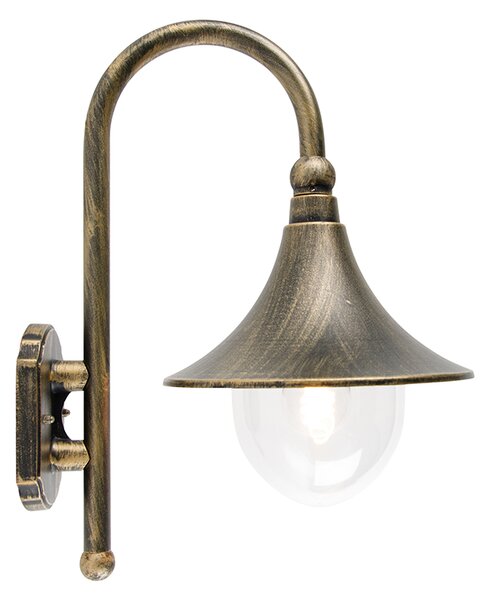 Lampada da parete per esterni intelligente oro antico IP44 incl. Wifi A60 - Daphne