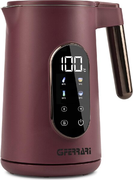 G3 Ferrari Bollitore Elettrico Capacit 1.7 Litri Potenza 2200 Watt Display Touch e Temperatura Regolabile colore Bordeaux - G10205