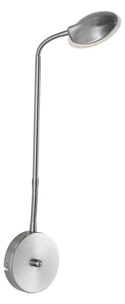 Lampada da parete moderna in acciaio con LED - Eva