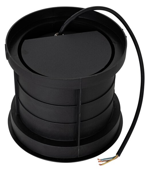 Set di 3 faretti da terra moderni neri 3 luci IP65 - Tribus