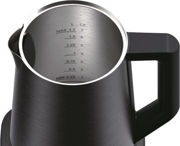 Haier Bollitore Elettrico Capacit 1.7 Litri Potenza 2200 Watt Touch con 7 Livelli di Temperatura e Termostato Regolabile colore Nero - HKE5A 011 S