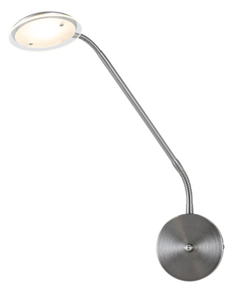 Lampada da parete moderna in acciaio con LED - Eva