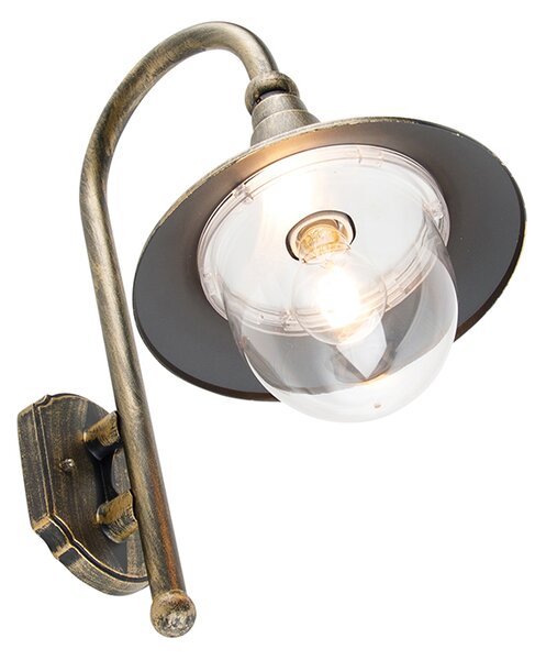 Lampada da parete per esterni intelligente oro antico IP44 incl. Wifi A60 - Daphne