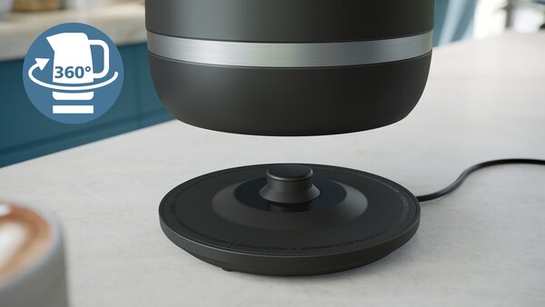 Philips Bollitore Elettrico Capacit 1.7 Litri Potenza 2200 Watt Termostato Regolabile colore Nero - HD9396/90