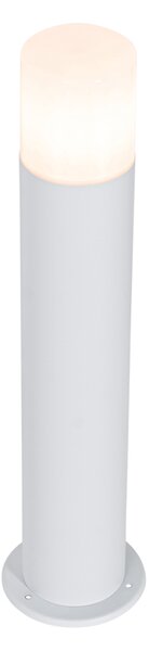Lampada da esterno in piedi bianca con paralume opalino 50 cm - Odense