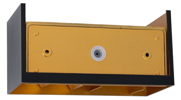 Lampada da parete per esterni nera con oro incl. LED 4 luci IP54 - Edwin