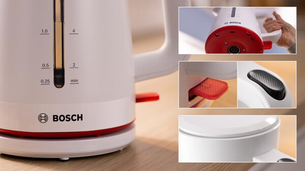Bosch Bollitore Elettrico Capacit 1.7 Litri Potenza 2400 Watt Spegnimento Automatico colore Bianco - TWK3M121