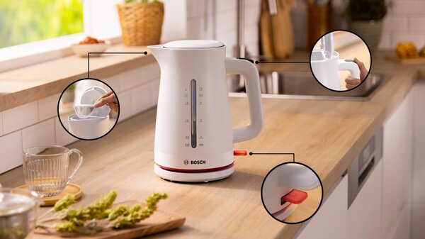 Bosch Bollitore Elettrico Capacit 1.7 Litri Potenza 2400 Watt Spegnimento Automatico colore Bianco - TWK3M121