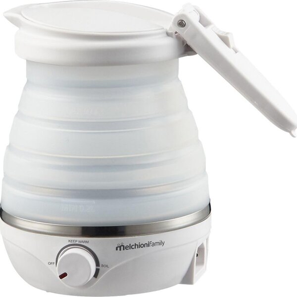Melchioni Bollitore Elettrico da Viaggio Pieghevole Capacit 0.6 Litri Potenza 800 Watt colore Bianco - MRS KETTLE