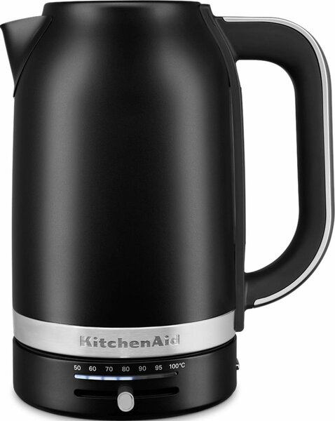 KITCHENAID Bollitore Elettrico con Temperature Regolabile Capacit 1,7 Litri Potenza 2400 Watt in Acciaio Inox Design Retro colore Nero Opaco - 5KE