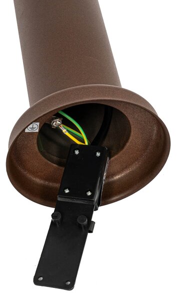 Lampione da esterno marrone ruggine con opalino 45 cm IP44 - Rox