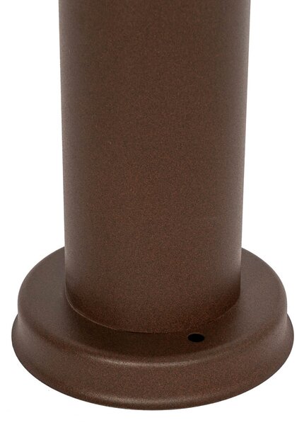 Lampione da esterno marrone ruggine con opalino 80 cm IP44 - Rox