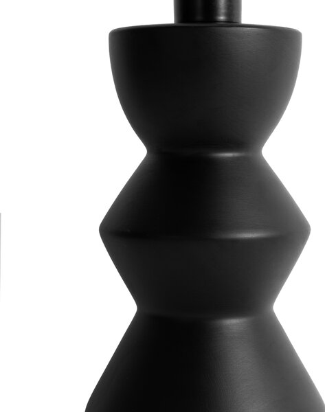 Lampada da tavolo di design con paralume in velluto nero verde e oro 35 cm - Alisia