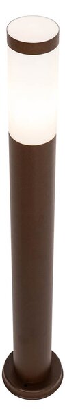 Lampione da esterno marrone ruggine con opalino 80 cm IP44 - Rox