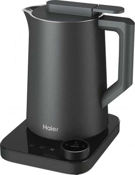Haier Bollitore Elettrico Potenza 2200 Watt Capacit 1,3 Litri Funzione Mantieni al Caldo colore Grigio - HKE7W 011