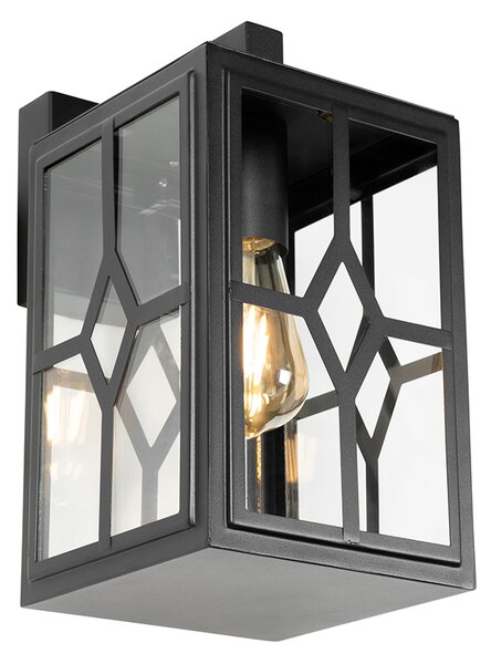 Lampada da parete per esterni classica nera IP44 - Dover
