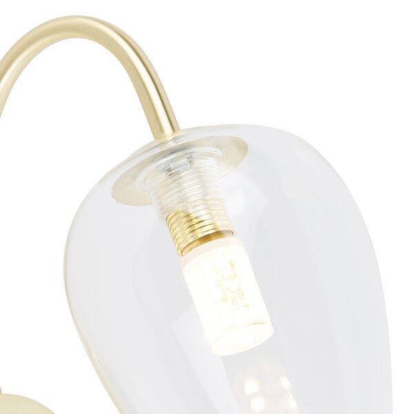 Lampada da parete intelligente oro con vetro incl. Wifi G9 - Elien