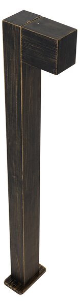 Lampada da esterno a stelo industriale oro anticato 80 cm IP44 - Baleno