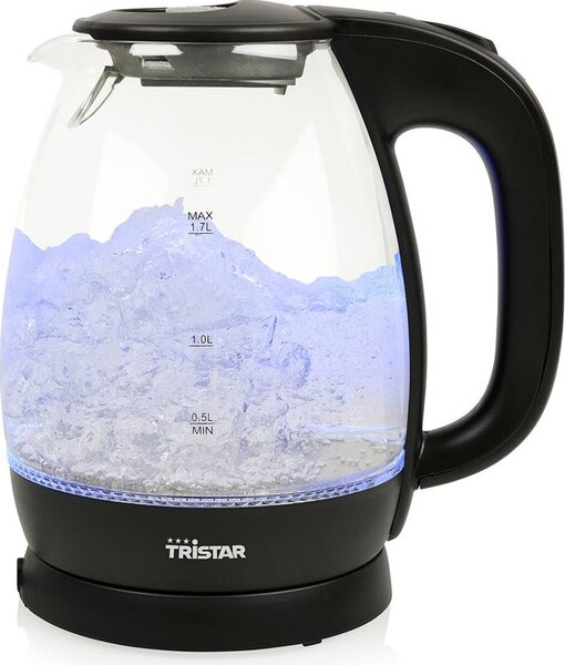 TRISTAR Bollitore Elettrico Potenza 2200 Watt Capacit 1.7 Litri colore Vetro Nero - WK3405