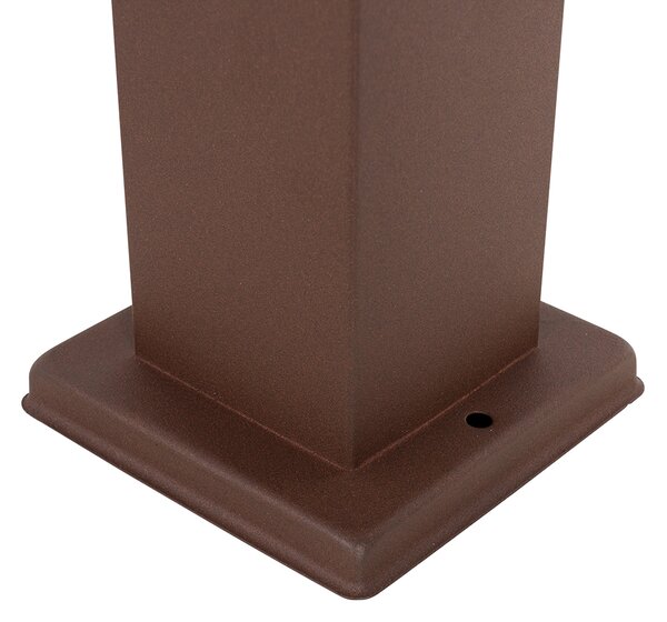 Lampada da esterno marrone ruggine 45 cm con presa IP44 - Malios