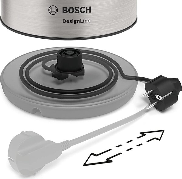 Bosch Bollitore elettrico Potenza 2400 Watt Capacit 1.7 Litri Base 360 colore Inox - TWK3P420