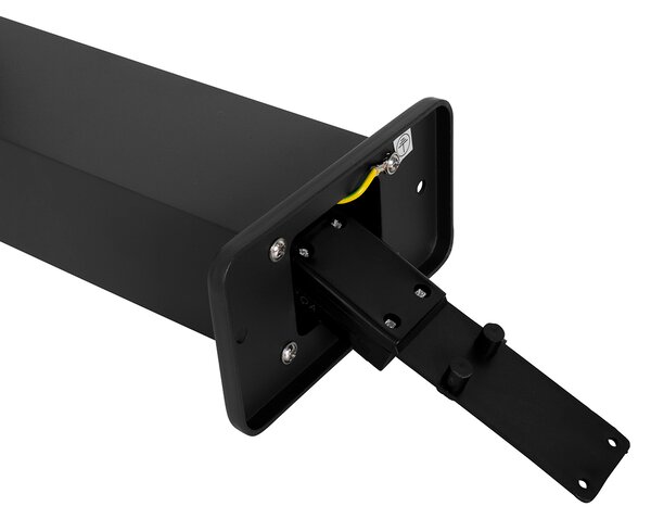 Lampada da esterno a stelo industriale nera 80 cm IP44 - Baleno