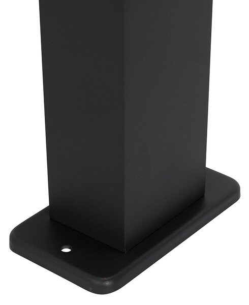 Lampada da esterno a stelo industriale nera 80 cm IP44 - Baleno