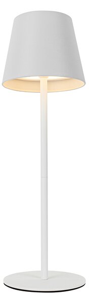 Lampada da tavolo bianca con LED dimmerabile e ricaricabile IP54 - Murdock