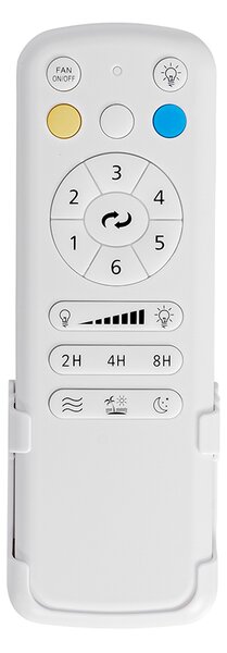 Ventilatore da soffitto nero 86,7 cm con LED dimmerabile con telecomando - Yuki