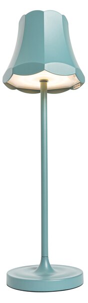 Lampada da tavolo retrò blu minerale ricaricabile IP44 - Granny