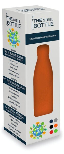 Steel Bottle Borraccia Termica Bottiglia 500 ml colore Arancione