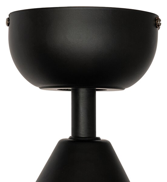 Ventilatore da soffitto nero 86,7 cm con LED dimmerabile con telecomando - Yuki