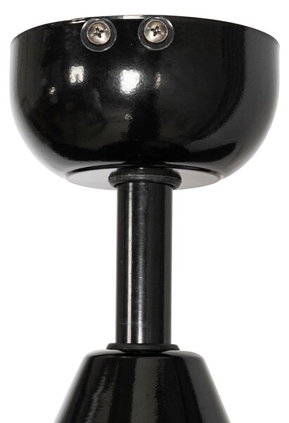 Ventilatore da soffitto per esterni nero 91,3 cm con LED dimmerabile con telecomando IP44 - Toledo