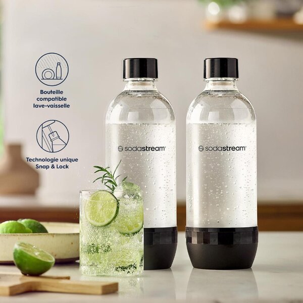 SODASTREAM Bottiglia per Gasatore in Plastica Capacit 1 Litro confezione 2 pz colore Trasparente - 151620