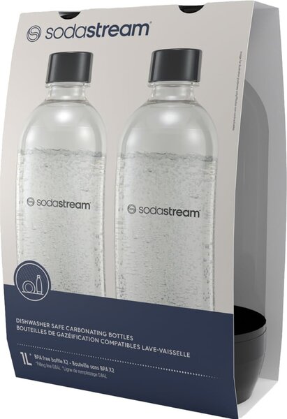 SODASTREAM Bottiglia per Gasatore in Plastica Capacit 1 Litro confezione 2 pz colore Trasparente - 151620