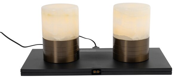 Set di 2 lampade da tavolo bronzo scuro RGBW ricaricabili - Alessia