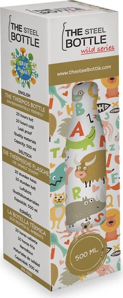 The Steel Bottle Bottiglia termica in Acciaio Inox 500 ml colore Animals