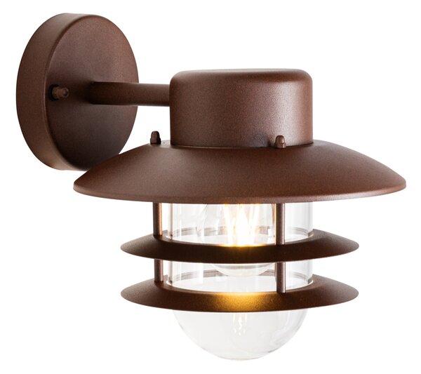 Applique da parete industriale marrone ruggine IP44 - Shell